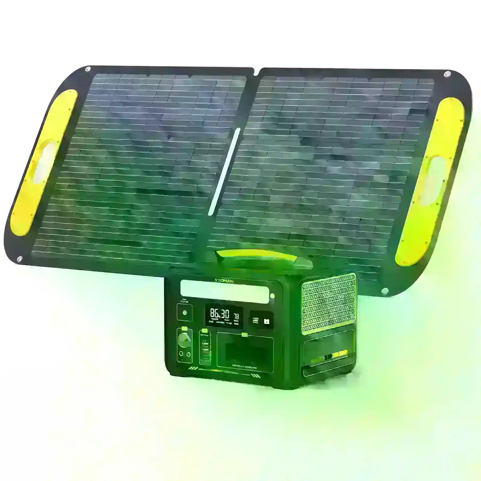 VTOMAN Jump 600X Estación de Energía Portatil 600W con panel solar de 110W.